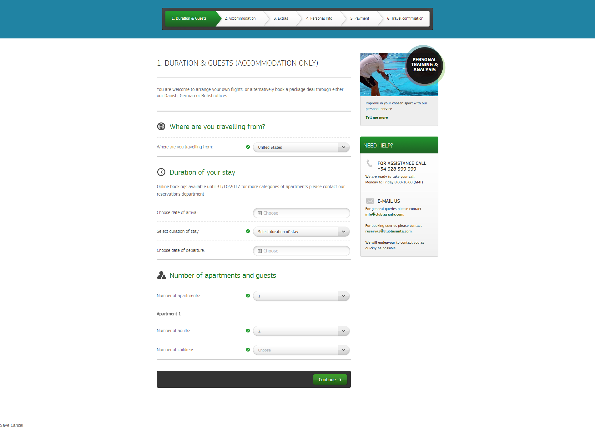 Booking Form